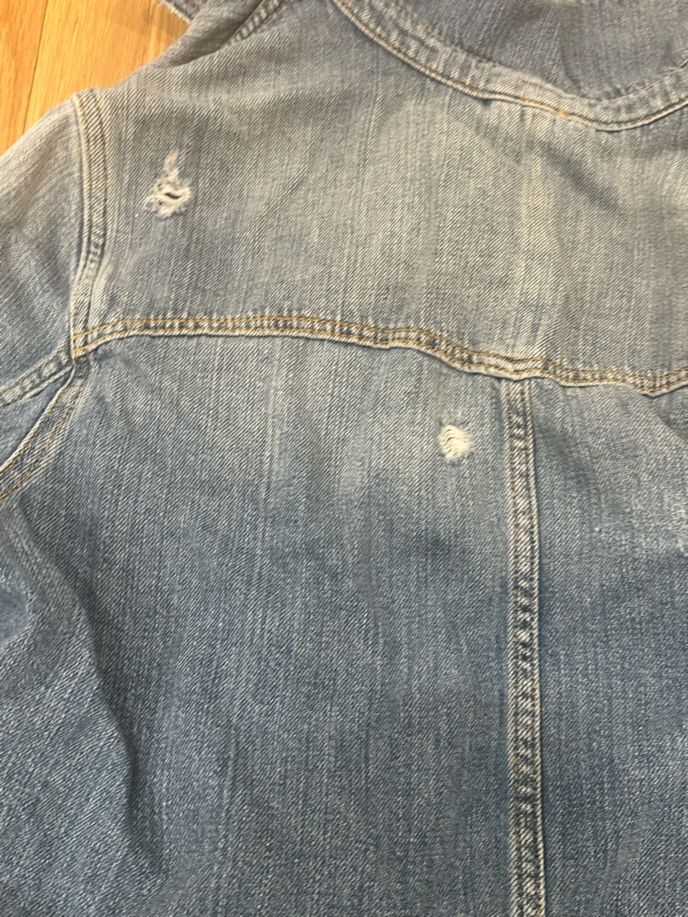 Distressed grunge festival Denim Jacket free people boho - Picture 6 of 12